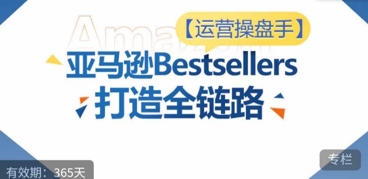 运营操盘手!亚马逊Bestsellers打造全链路,选品、Listing、广告投放全链路进阶优化-AI网创