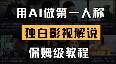 用AI做第一人称独白影视解说，手把手教学，保姆级教程-渡鸦网创