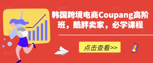 韩国跨境电商Coupang高阶班，酷胖卖家，必学课程-渡鸦网创